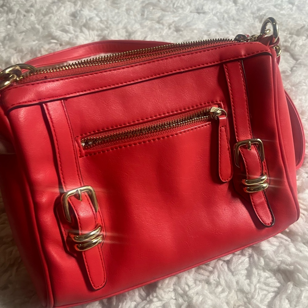 Red / orange strap purse